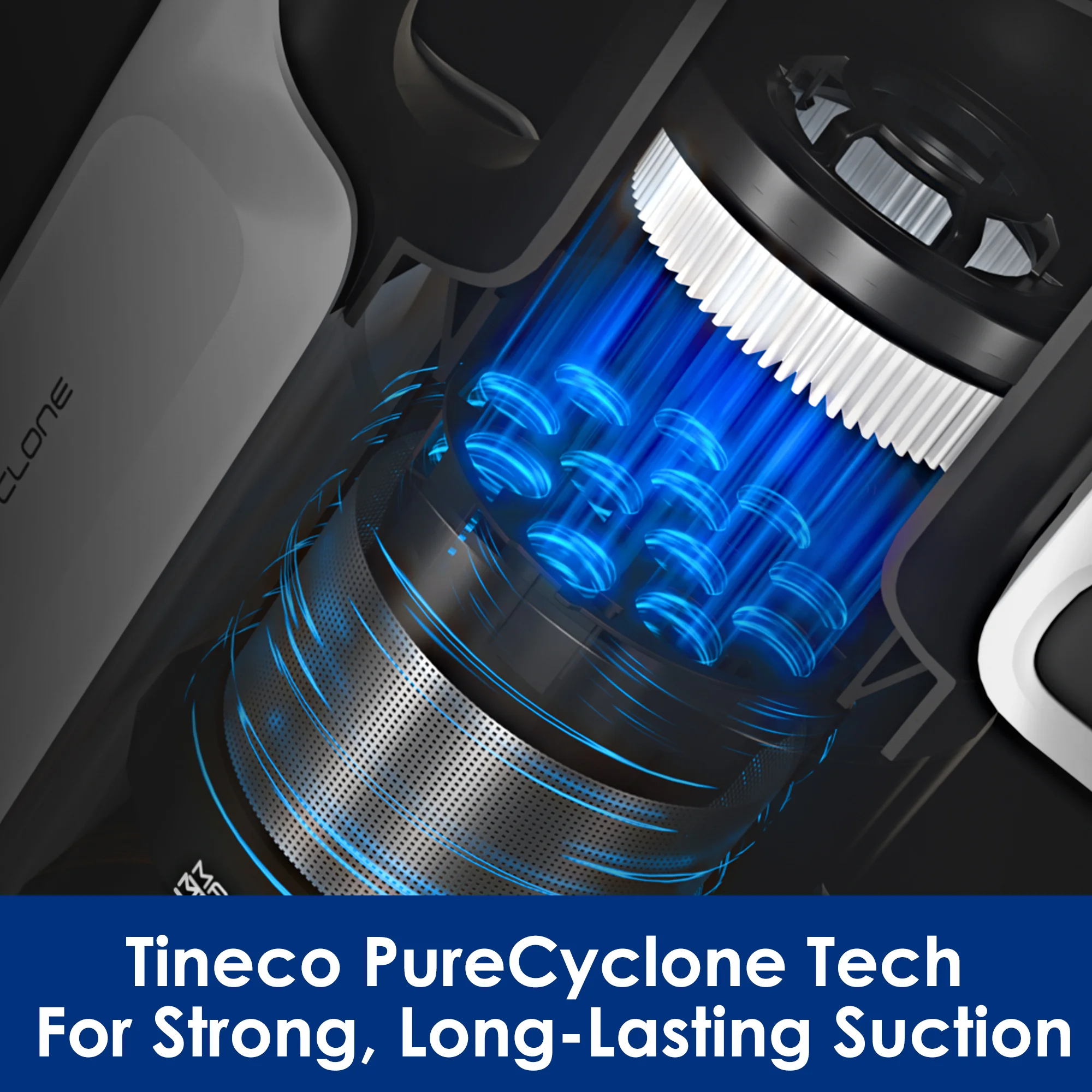 Tineco A30S Aspirador de pó sem fio com tempo de execução de 60 minutos, 1L, lixeira, escova emaranhada zero, PureCycle Tech, farol LED