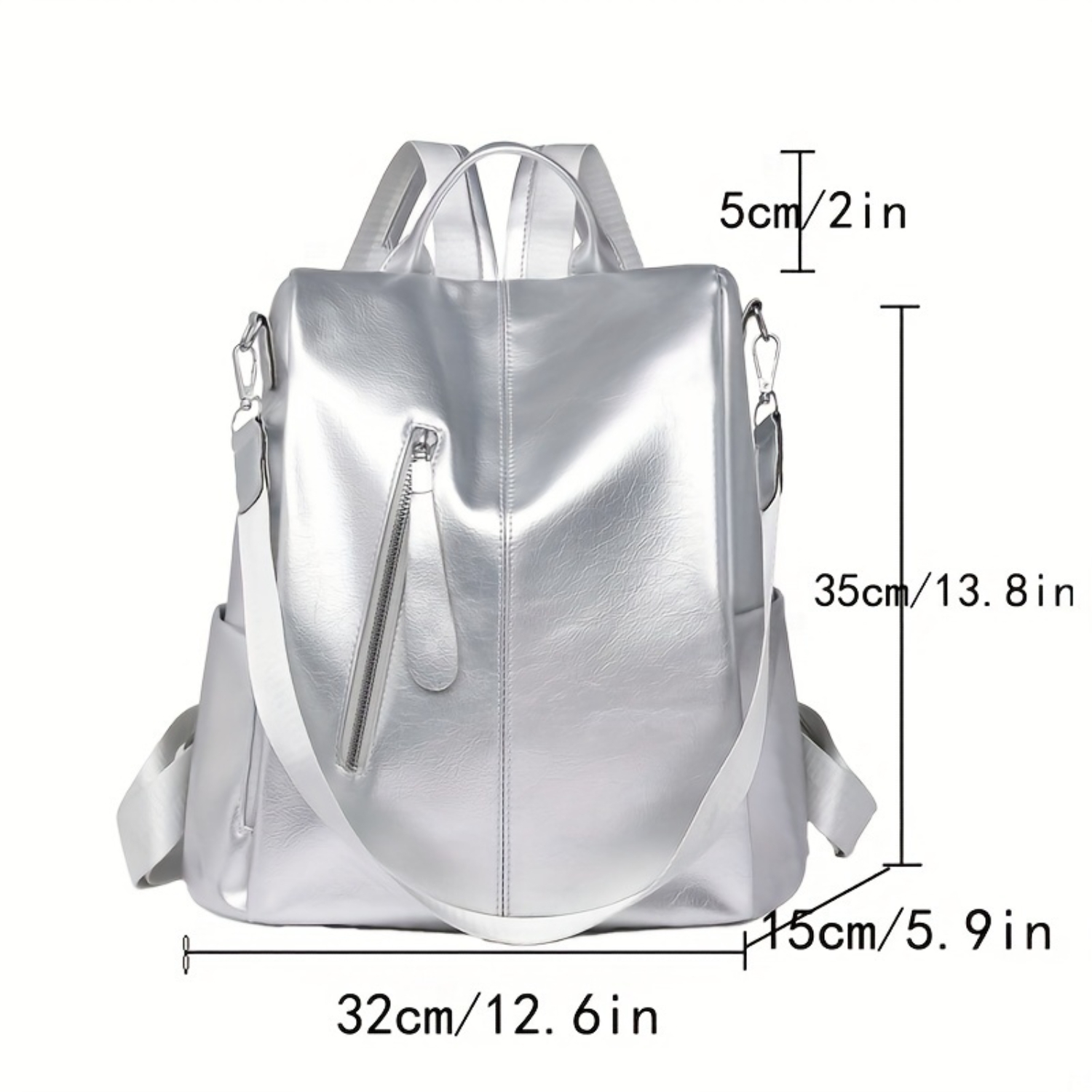 Solid Color Backpack for Women - Stylish Minimalist Rucksack for Daily Use