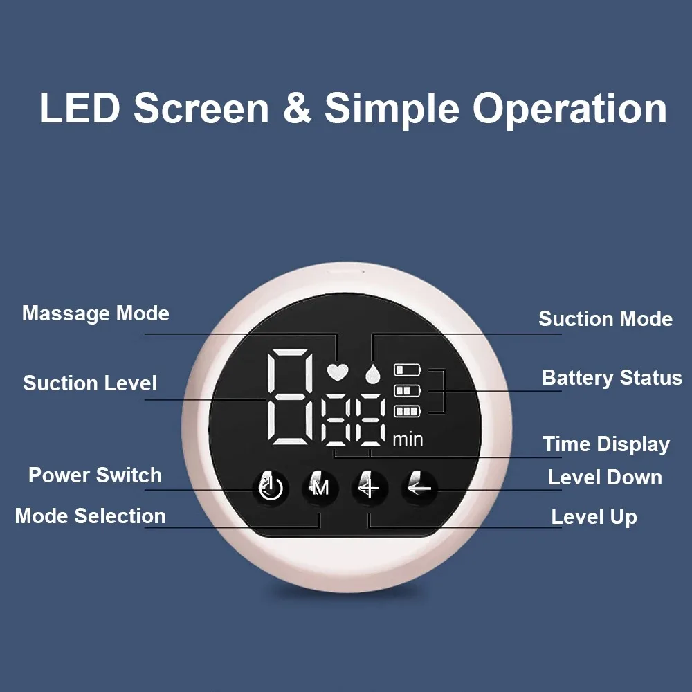 Tragbare Milchpumpe, elektrisch, intelligent, integriert, hohe Saugmilchpumpe, Muttermilch, nach der Geburt, tragbar, schmerzlos, geräuschlos