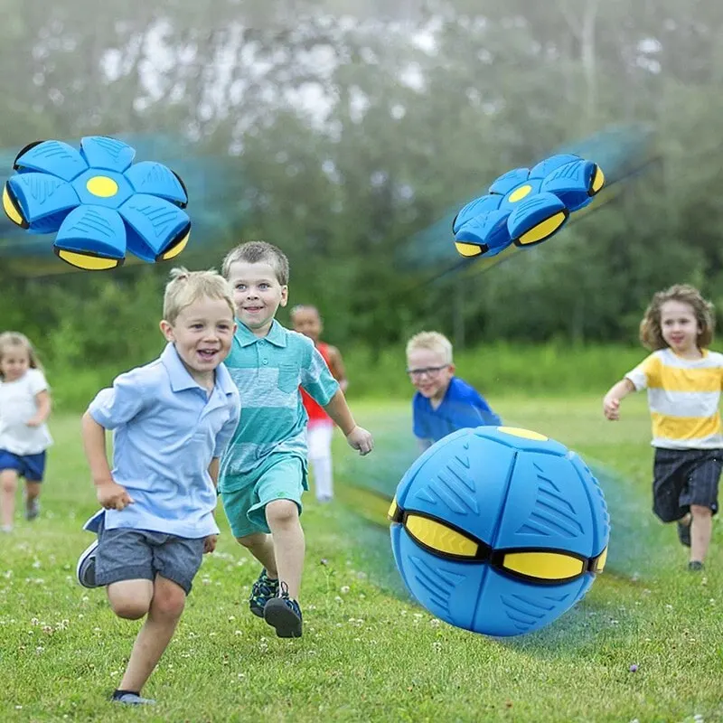 Giocattolo di sfiato magico con sfera di disco volante deformabile per bambini Regalo di decompressione dello stress per alleviare la pressione del piede genitore-figlio all'aperto/interno