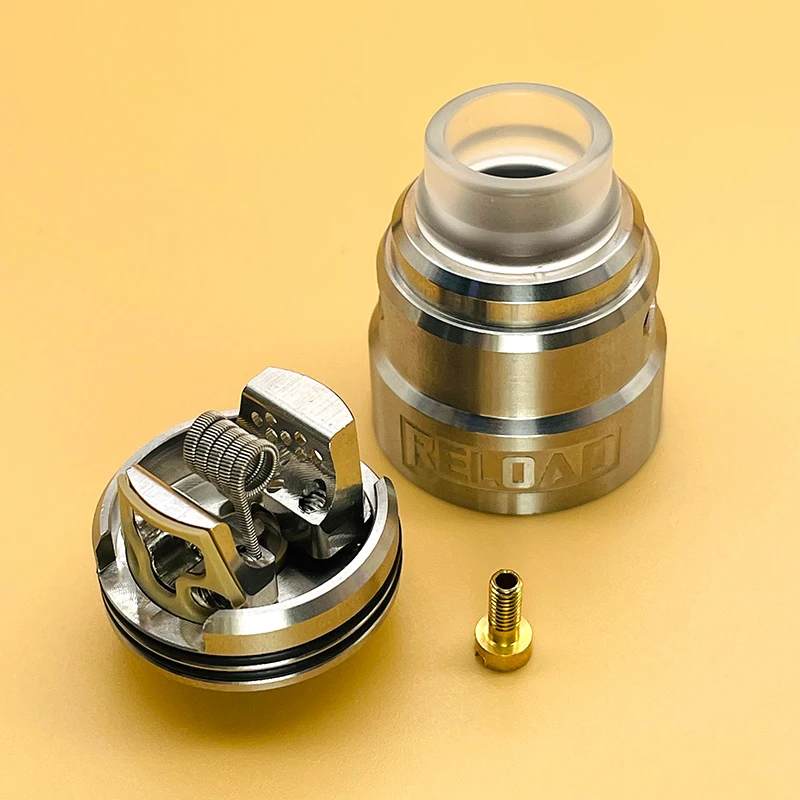 DSX Reload S RDA Atomizador 24 mm Tanque de vapeo reconstruible de bobina única con PIN Squonk BF para 510 Vape BOX Mod
