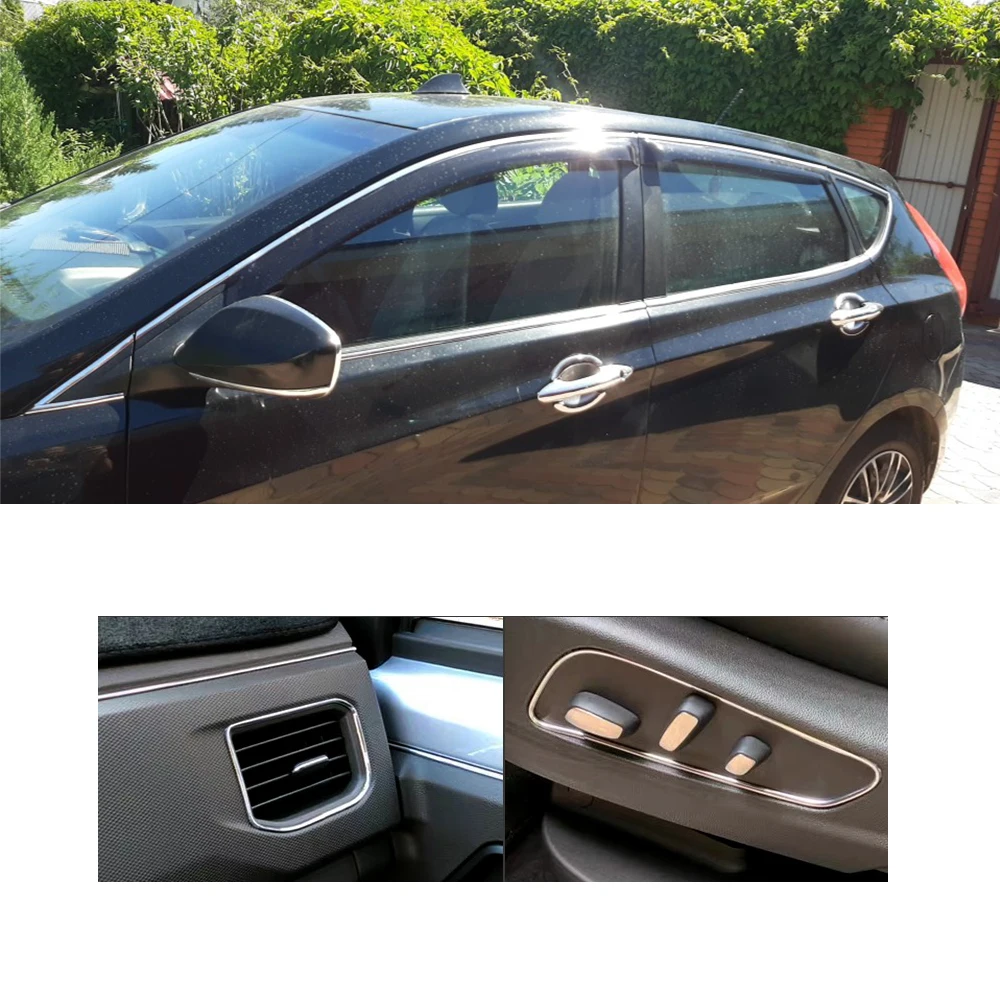 Kiểu Dáng Xe Tự Động Tự Dính Cửa Phụ Chrome Dây Moulding Trang Trí Ốp Lưng Bảo Vệ Viền Băng