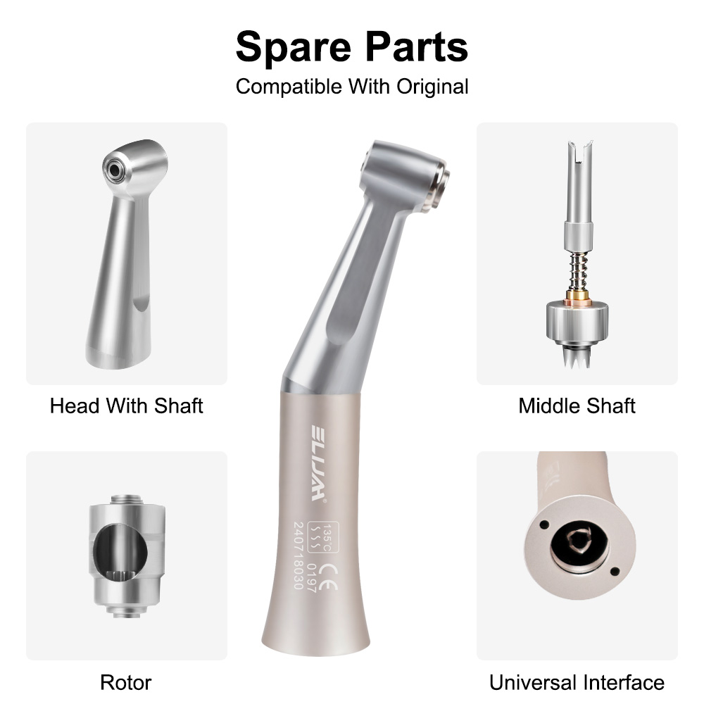 ELIJAH Dental Low Speed Handstück E-Typ FX205 Winkelstück Push Button 1:1 Antrieb Externe Wasser Spray Handstück Zahnmedizin werkzeuge