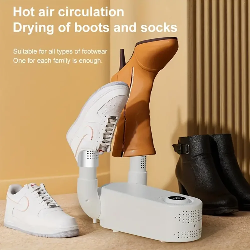 Sèche-chaussures intelligent à séchage rapide, minuterie, température constante, automatique, lumière violette, stérilisation et désodorisation
