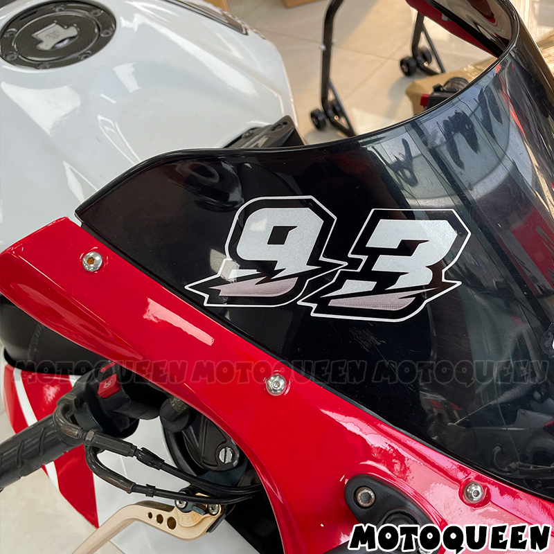 Гоночный мотоцикл, арабский DIY 123456789, наклейки с номером, боковая крышка топливного бака, обтекатель, наклейка на шлем для мотокросса, мотоцикла, автомобиля