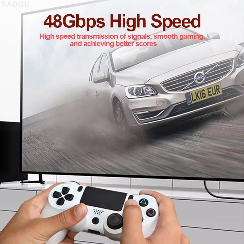 HDMI-совместимый кабель 48 Гбит/с, 8K, 60 Гц, 50 см, 1 м, 2 м, 3 м, 5 м, HDMI-совместимый кабель 2.1, 4K, 120 Гц, HDR, видеокабель с 3D-эффектом для ПК HDTV