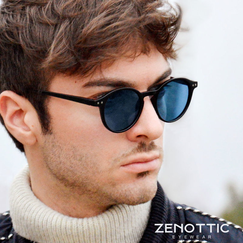 ZENOTTIC (S-Größe) Retro kreisförmige polarisierte Sonnenbrille 2024, Herren Damen, Vintage, kleine runde Sonnenbrille, UV400-Brille