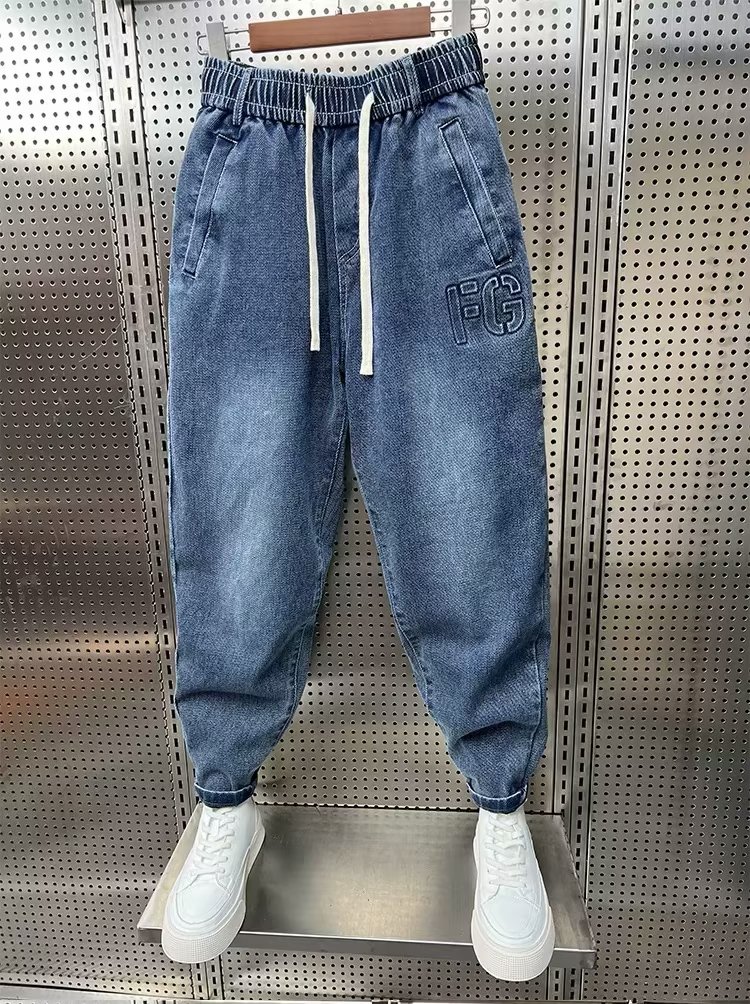 Männer Jeans Mode Lässig Jogger Harem Denim Hosen Hip Hop neue elastische taille plus größe jeans männer Männliche Hosen 2023 winter