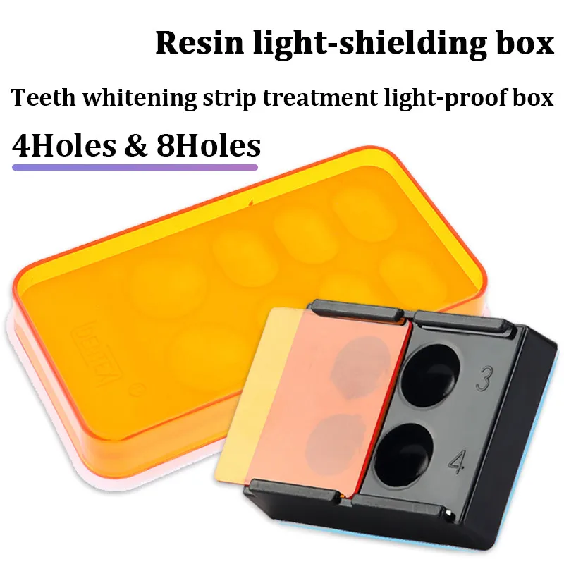 4/8 ช่องทันตกรรมเรซิ่น Shade Light กล่องเก็บทันตกรรม Palette พร้อมฝาครอบทันตกรรมวีเนียร์กล่องผสม Hood กรณีแรเงา Organizer เครื่องมือ