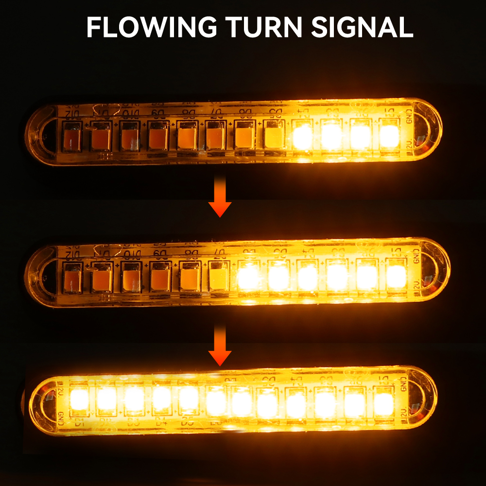 2/4pcs Universal LED Motorcycle Turn Signal Light Blinker Rear Lights Lamp Accessorie Waterproof Amber Flasher Indicator