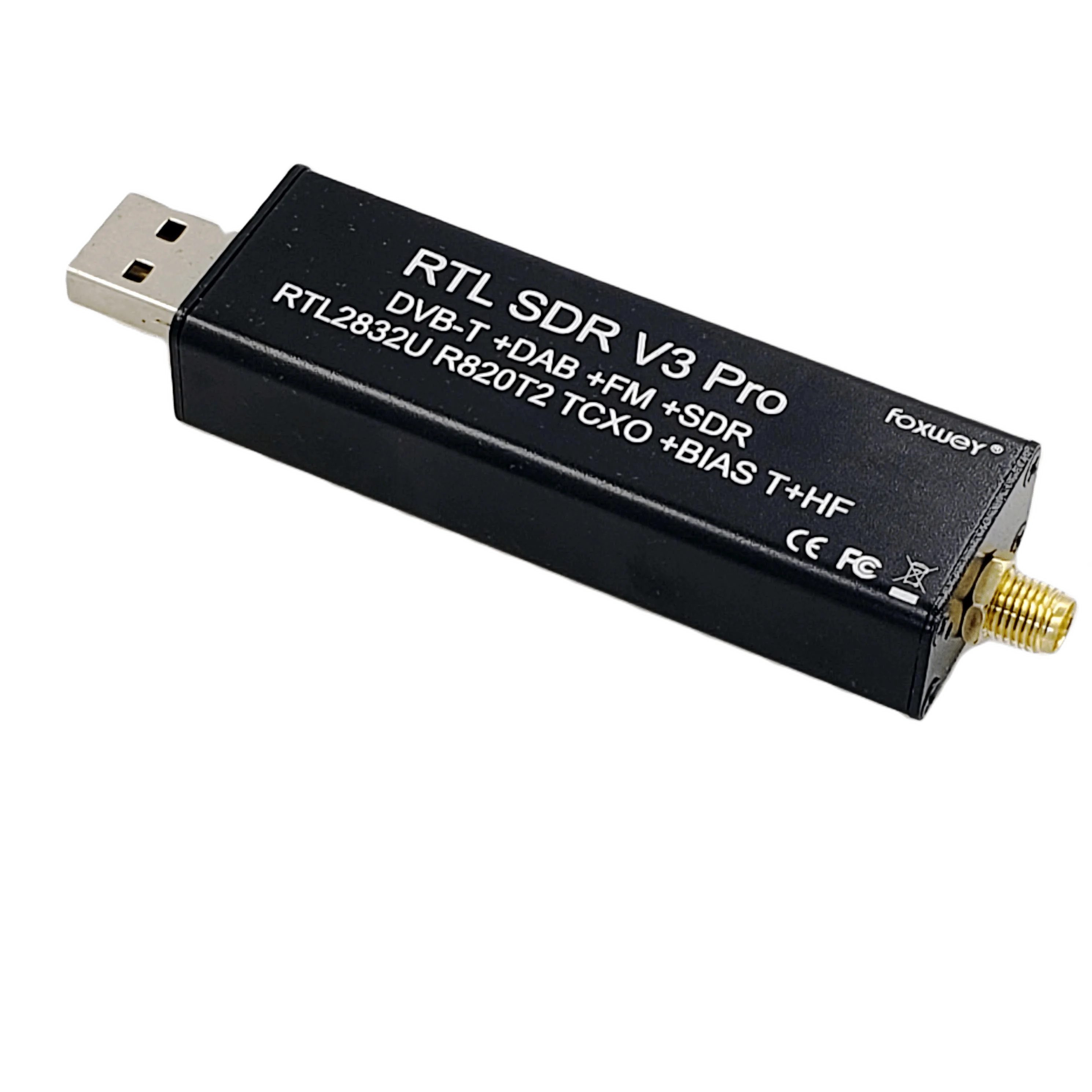 Receptor RTL SDR V3 Pro con chipset, RTL2832-RTL2832U R820t2 para radio Ham, SDR RTL para 500 Khz-2 GHz, UHF, VHF, HF, AM, FM