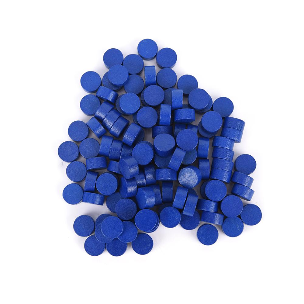 Game token 100 PCS Wooden Game Pieces Pawn/Chess Boardgame/Educational Games Accessories 8 Colors 10*5mm