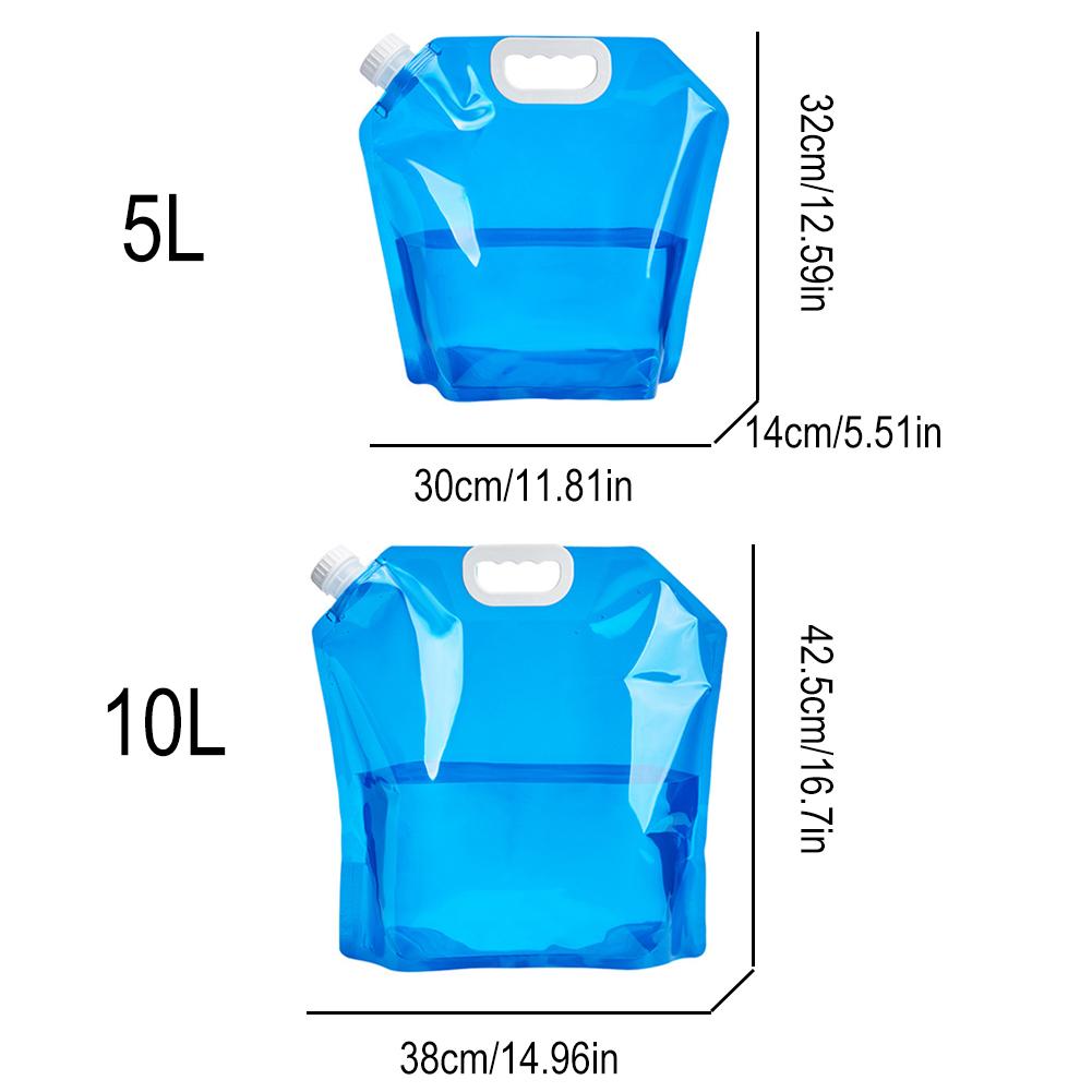 5/10L Faltbare Trinkwasser Tasche Transparent Outdoor Camping Wandern Verdickte Tasche Große Kapazität Lagerung Container Tragbare