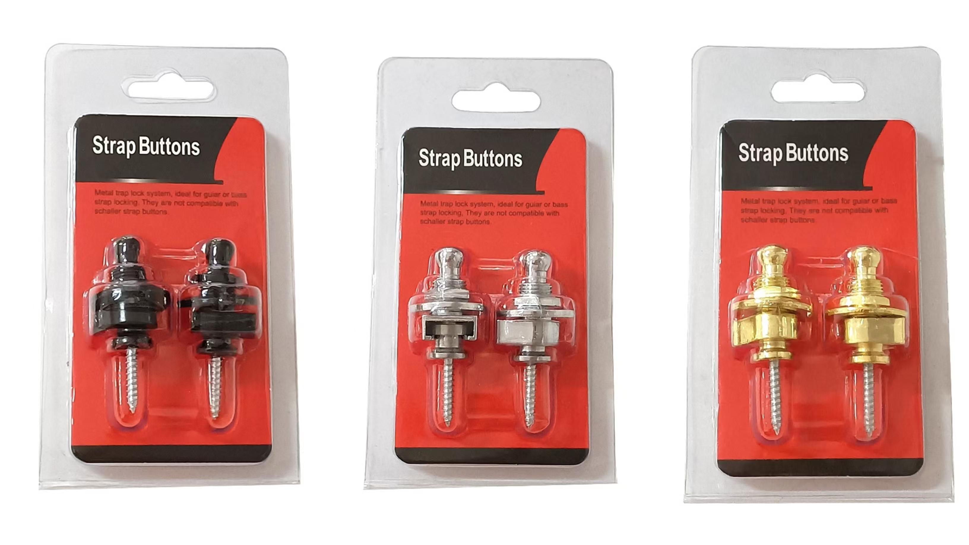 2 Piece/Set Guitar Strap Lock Straplock Straplok Button for all Acoustic Electric Bass Guitar Strap 3 Colors