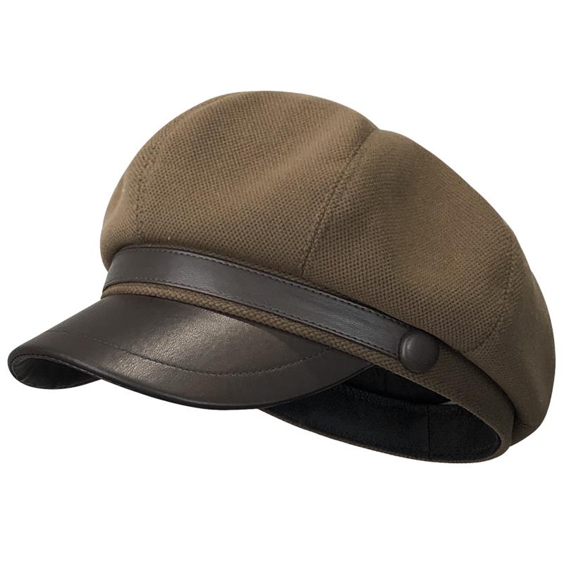 Elegant Women's Beret Hat Autumn Winter Octagonal Face Slimming Duckbill Painter Sle Fashionable Versatile Hat Accessory