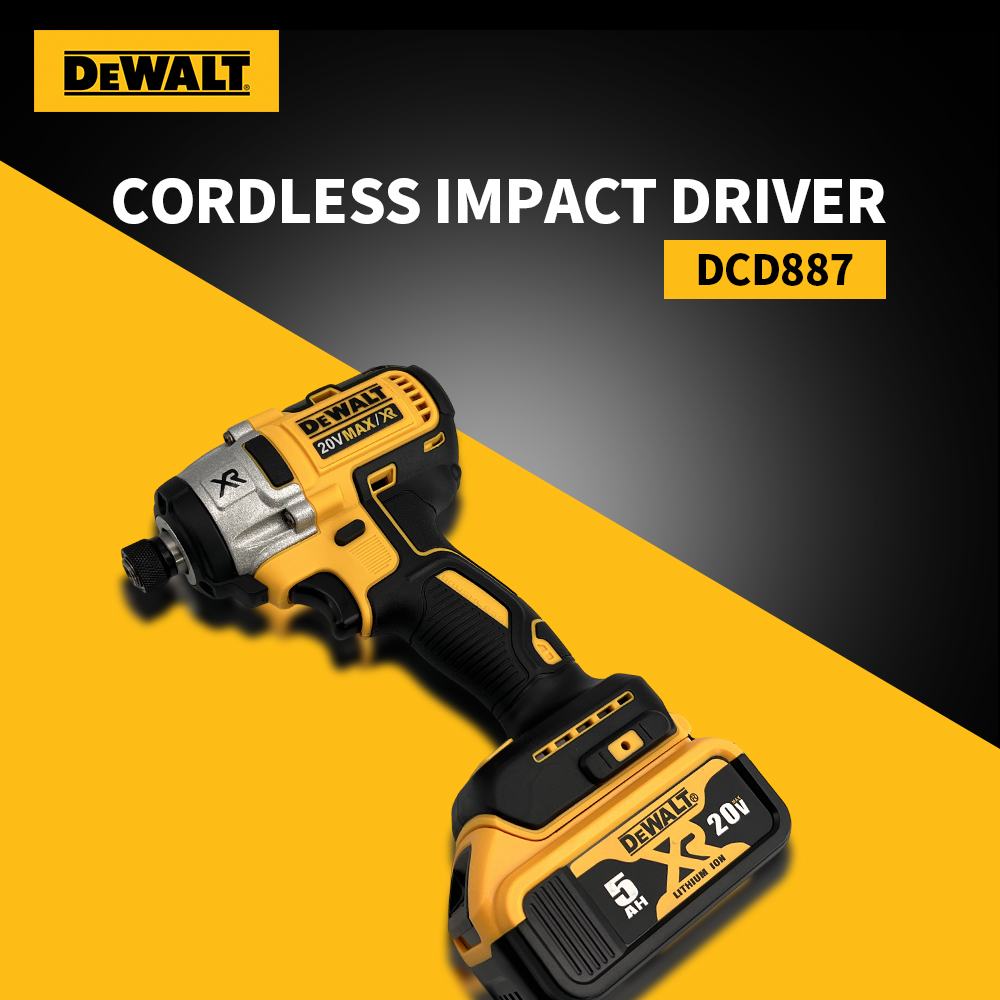 Dewalt 電動インパクトドライバードリル 3250RPM 速度ブラシレスモーター 1/4 電動工具電動ドライバー 20V バッテリー DCD887