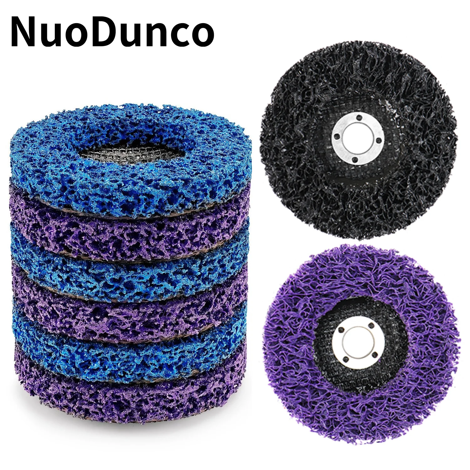 Disco de Coral de 100/115/125mm, disco de tira de polietileno, disco de aleta de muela de diamante para amoladora angular, eliminación de óxido de pintura, limpieza abrasiva, 1 ud.