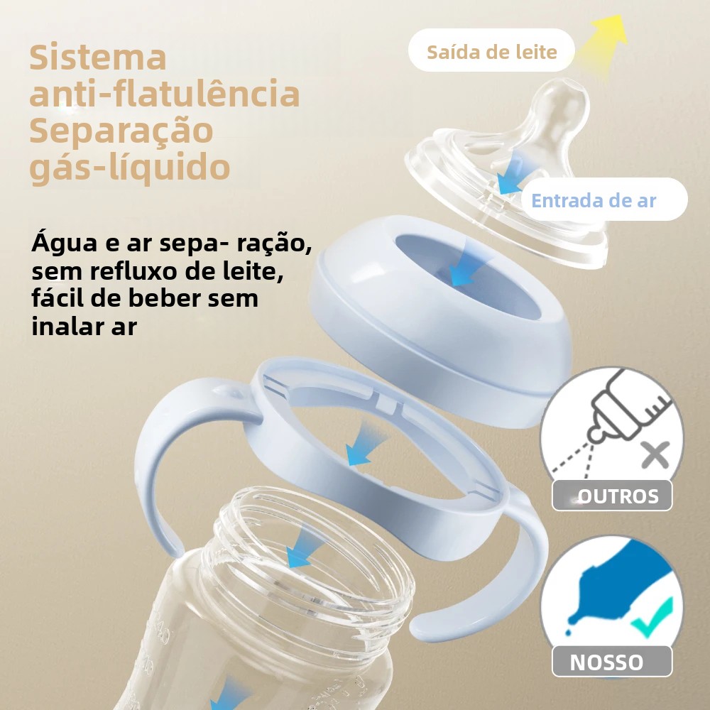 150/240/330ml garrafa de bebê pp garrafa de bebê recém-nascido com alça garrafa de leite alimentação garrafas de bebê recém-nascido suprimentos de alimentação