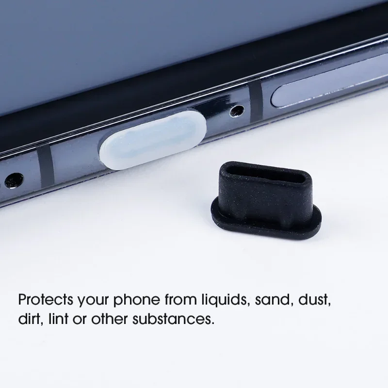 Tapones antipolvo de silicona tipo C, Protector de puerto de carga, tapa de tapón para Iphone 16 15 Pro Max 16 15 Plus, enchufe antipolvo Samsung