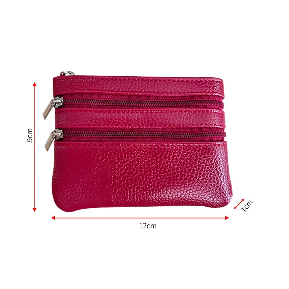 PU Leather Money Coin Purse 2024 New with Key Ring Waterproof Pocket Purse Zipper Wear-resistant Credit Card Holoder Male