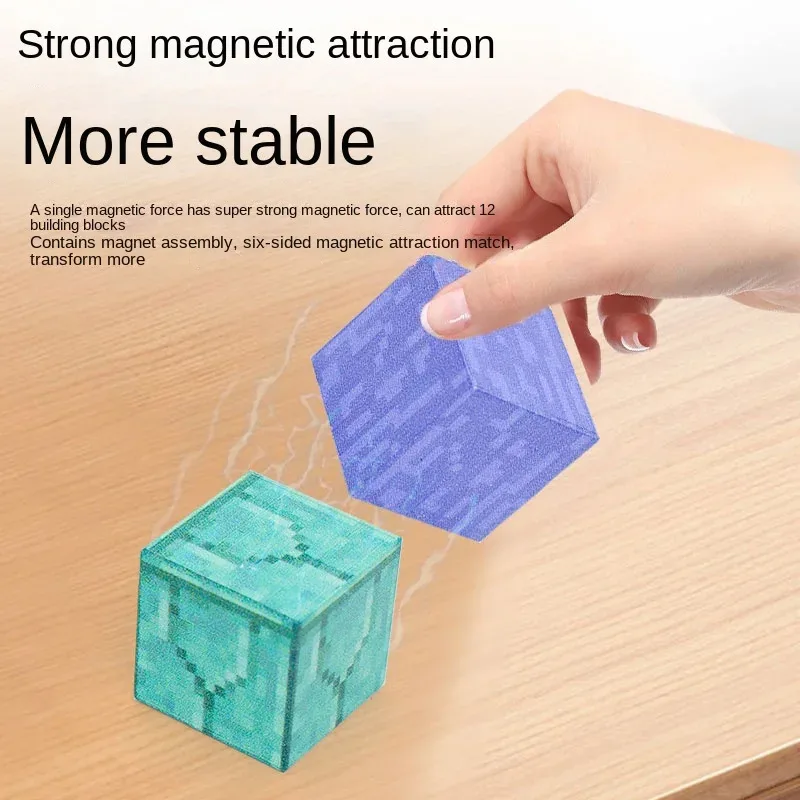 Novos blocos magnéticos-construir meu ímã mundo conjunto para meninos meninas, brinquedos de construção sensorial para crianças presentes de natal