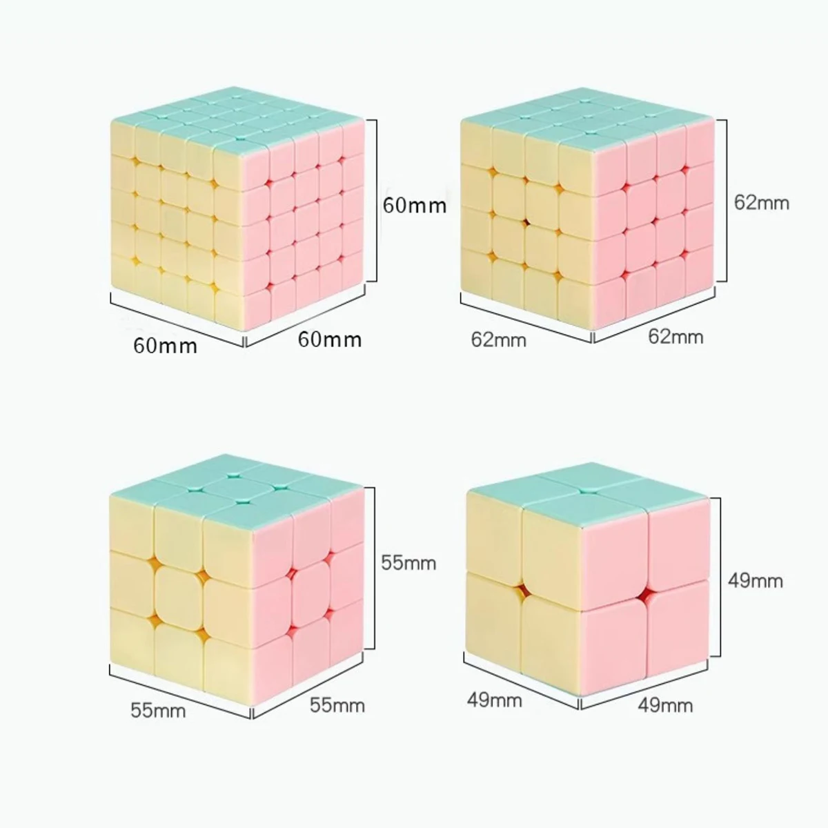 Magic Cube 2x2 3x3 4x4 5x5 พีระมิด Magic Cube racing ปริศนาบรรเทาความเครียดมืออาชีพความเร็วเรียบเกมของเล่นเด็กของขวัญ