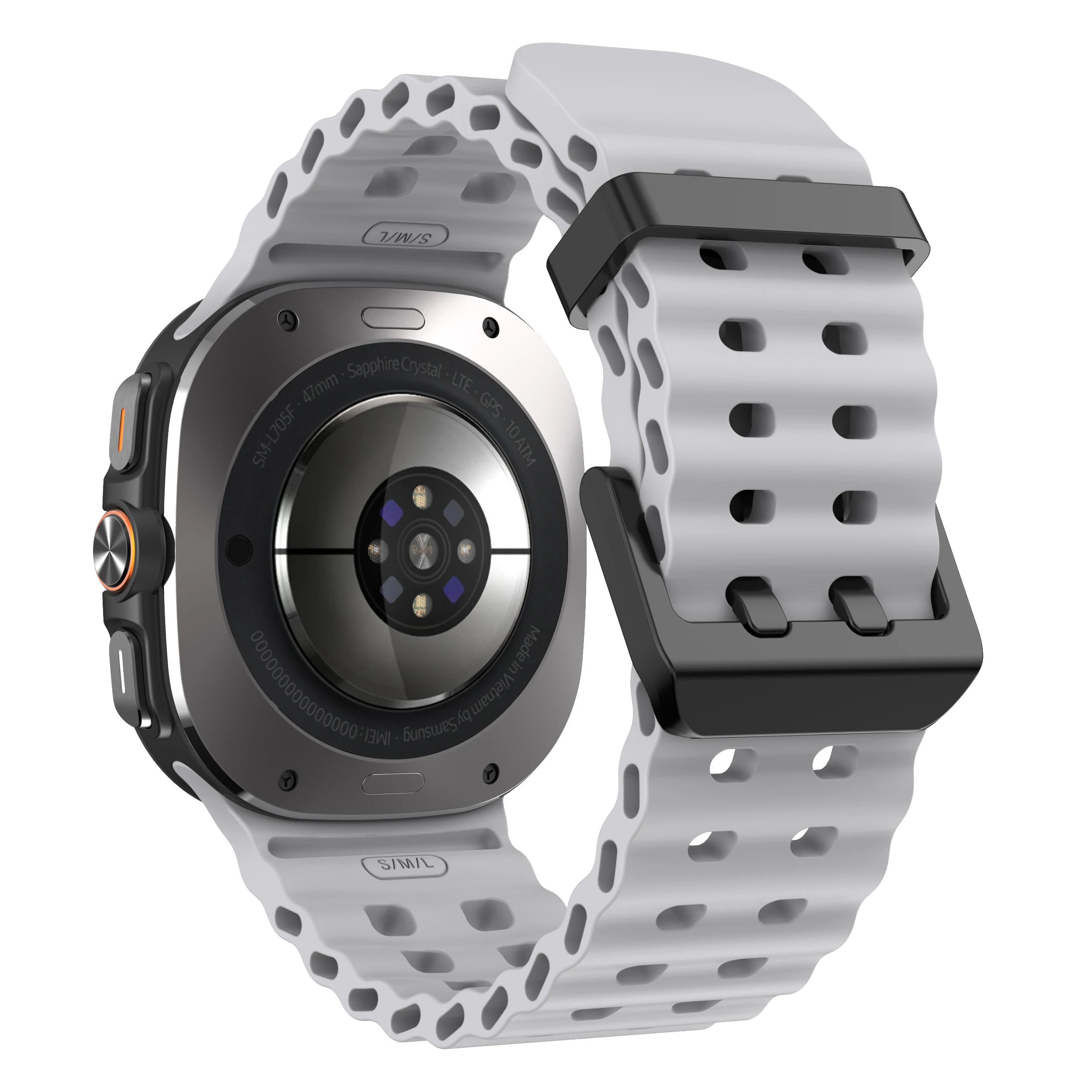 マリンバンドサムスンギャラクシーウォッチウルトラ 47 ミリメートルスポーツシリコンストラップブレスレット GalaxyWatch ウルトラ時計バンドアクセサリー