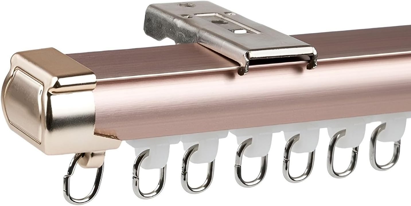 Para montaje en pared/techo, sistema versátil completo para colgar cortinas con accesorios para una fácil instalación y una func