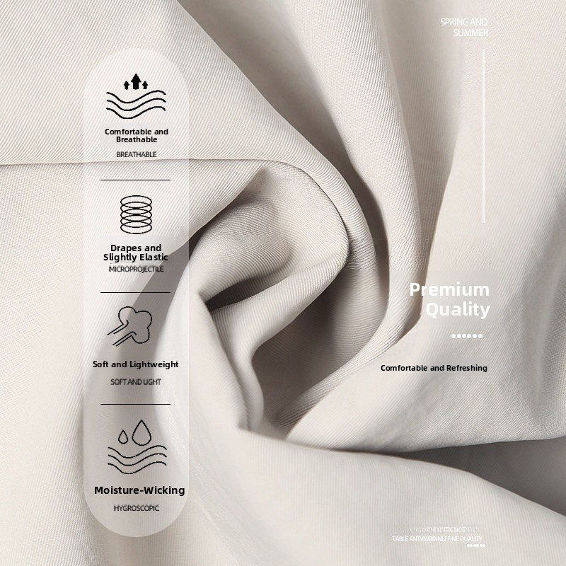 Qui Dry Wide Leg Knife Sport Pants Women's Spring Summer Thin New High Waist Draped Ice Silk Casual Pants Ladies