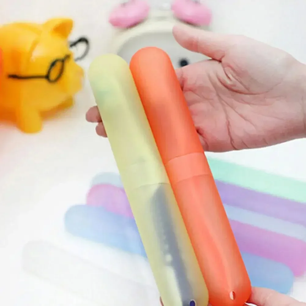 Travel Toothbrush Storage Box Bathroom Toothpaste Holder Storage Case Box Organizer Travel Toiletries Storage Cup New Creative