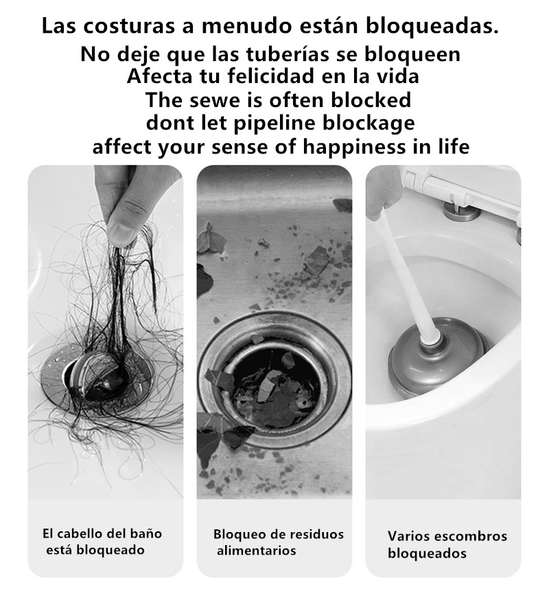 Cepillo de dragado de tuberías, limpieza larga de cocina, baño, alcantarillado, fregadero, limpieza de tuberías de drenaje, limpiador Flexible, herramienta removedora de orificios de tapón de obstrucción