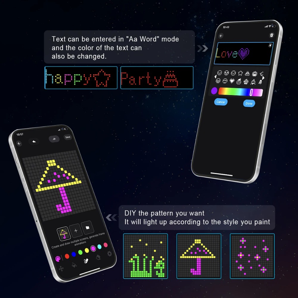 USB Led Smart Curtain Lights Bluetooth App Led String RGB Fairy Lights DIY Music Lights Party Window Curtain Bedroom Decoration