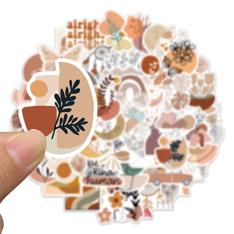 10/30/50PCS Kawaiiโบฮีเมียนดอกไม้สติกเกอร์ความงามPVCตกแต่งScrapbookingเด็กเครื่องเขียนอุปกรณ์โรงเรียนสําหรับเด็ก