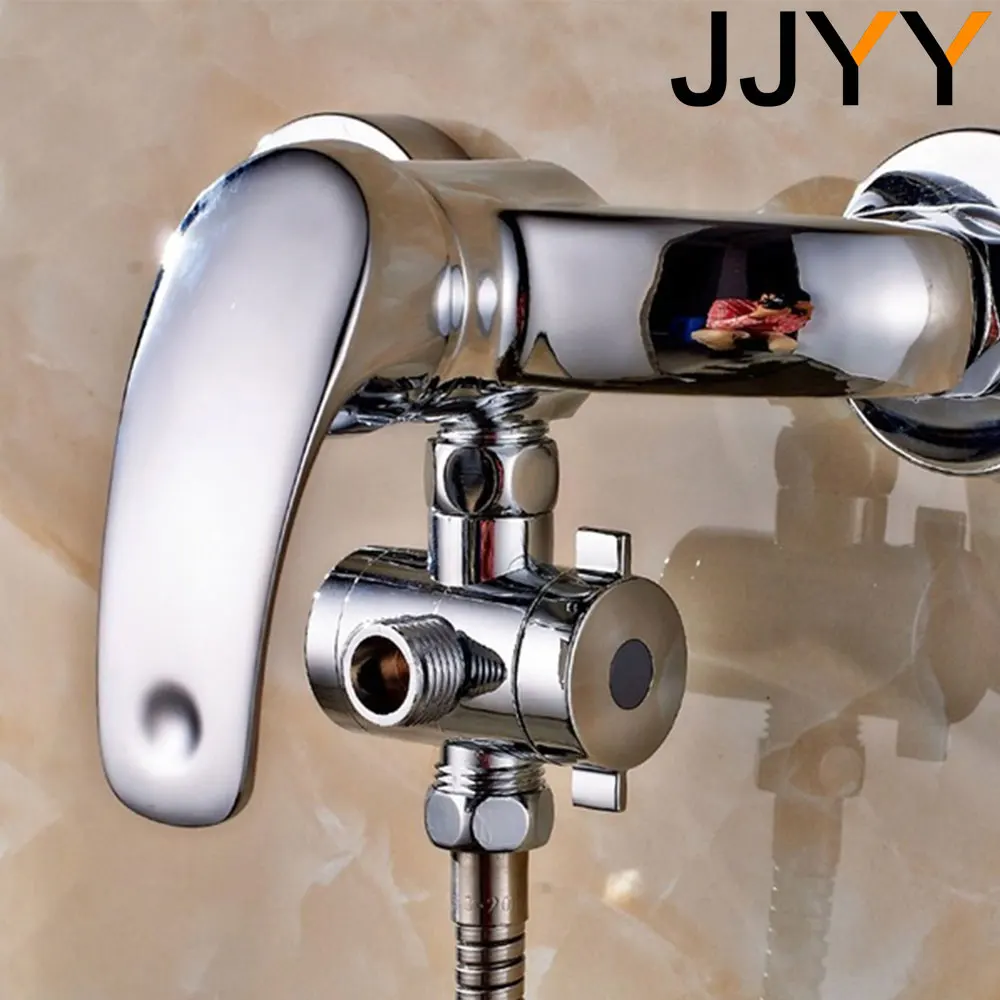 JJYY มัลติฟังก์ชั่น 3 ทิศทางหัวฝักบัววาล์วเปลี่ยนทิศทาง G1/2 สามฟังก์ชั่นอะแดปเตอร์เชื่อมต่อ