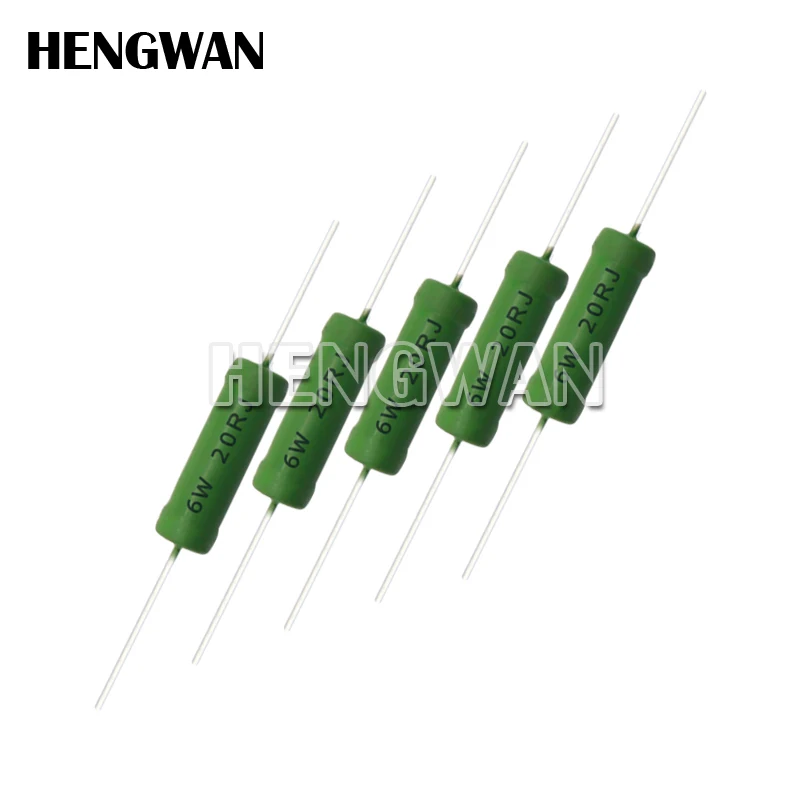 5 uds RX21 6W resistencia enrollada de alambre 5% 1R 10R 100R 1K 10K 12K 15K 18R 20R 22R 24R 27R 33R 36R 0,05 0,1 0,22 1 10 100 ohm resistencia