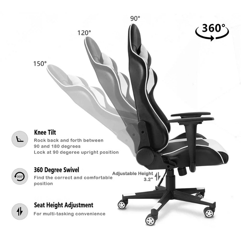 Gaming Gaming Chair Ergonomic Comfortable Leather Gaming Chair Reclining Lifting High Back Rotating Racing Gaming Chair
