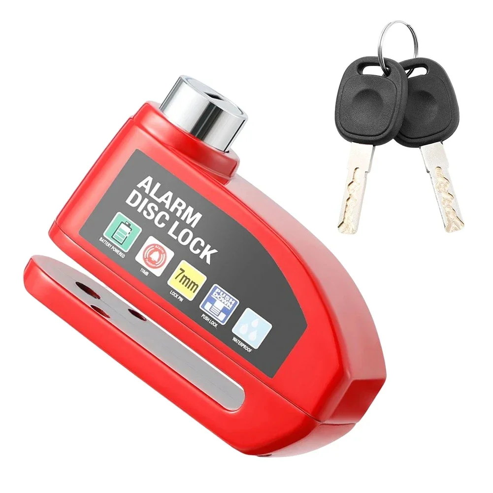 Motorrad Alarm Lock Rad Scheiben bremse mit Schlüssel Motorrad Roller Fahrrad wasserdicht Anti-Diebstahl Aluminium legierung Sicherheit Brake loc