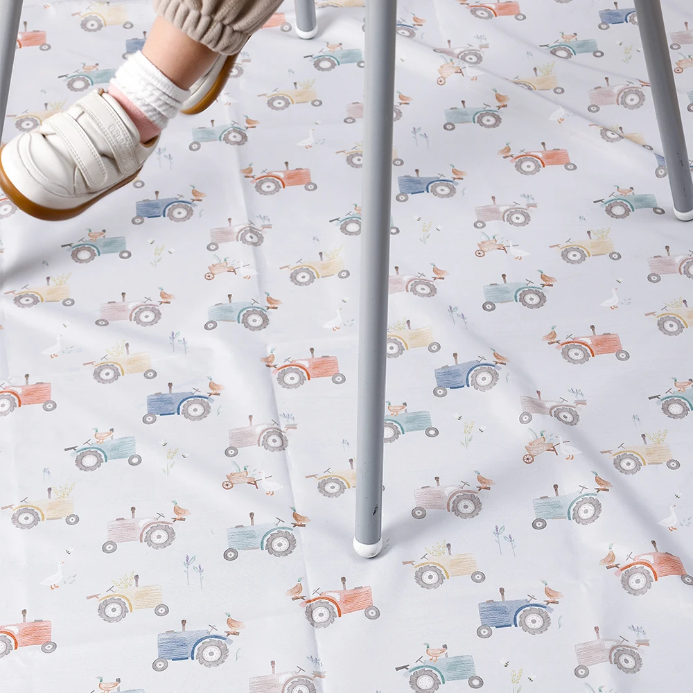 Elinfant 1 PC เก้าอี้สูงเด็ก Splat MAT แบบพกพาเก้าอี้รับประทานอาหารเด็ก MAT กันน้ํารั่วไหล MAT Anti-SLIP Protector Splash MAT