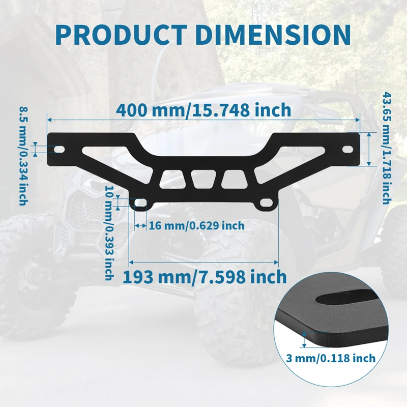 11 "LED ライトバーブラケットキットフロントグリル 60 ワットフロントランプバー 6000K 3000K UTV 補助駆動 Can Am マーベリック X3 2016-2023