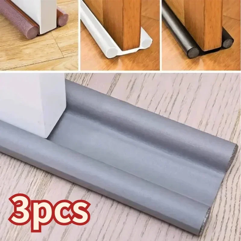 Windproof Seal Strip Draught Excluder Stopper Door Bottom Guard Double Protector Doorstop Dust-proof Blocker Sealer Soundproof