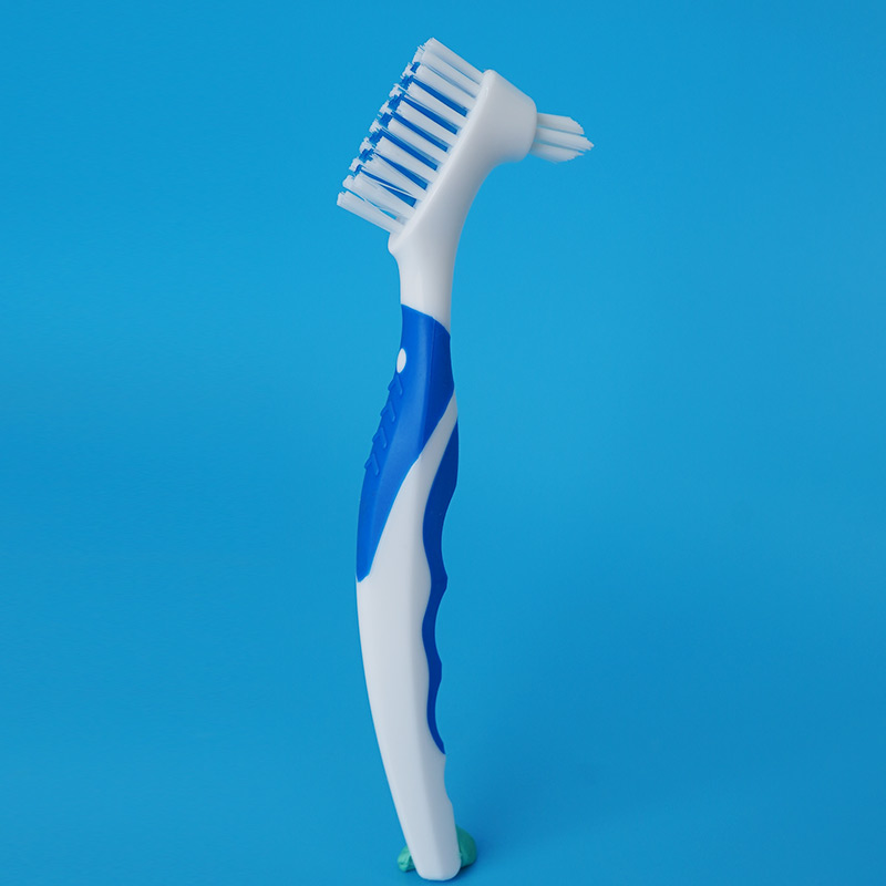 1/2Pcs Denture Brushes with Double Sided Denture Cleaning Brush Heads for Denture Care Multi-Layered Bristles