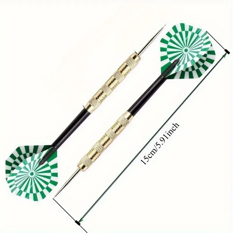 18 unidades/conjunto de combinação de dardos profissionais com pontas de aço, precisão durável e melhorada, adequada para treinamento e competição