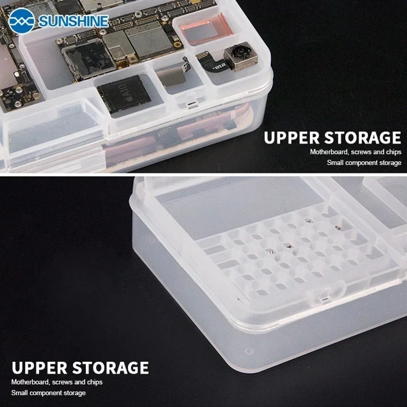 5 Pcs SUNSHINE  SS-001A Storage Box for IC Motheboard Parts Mobile Phone Openning Tools Repair Multi Function Storage Box