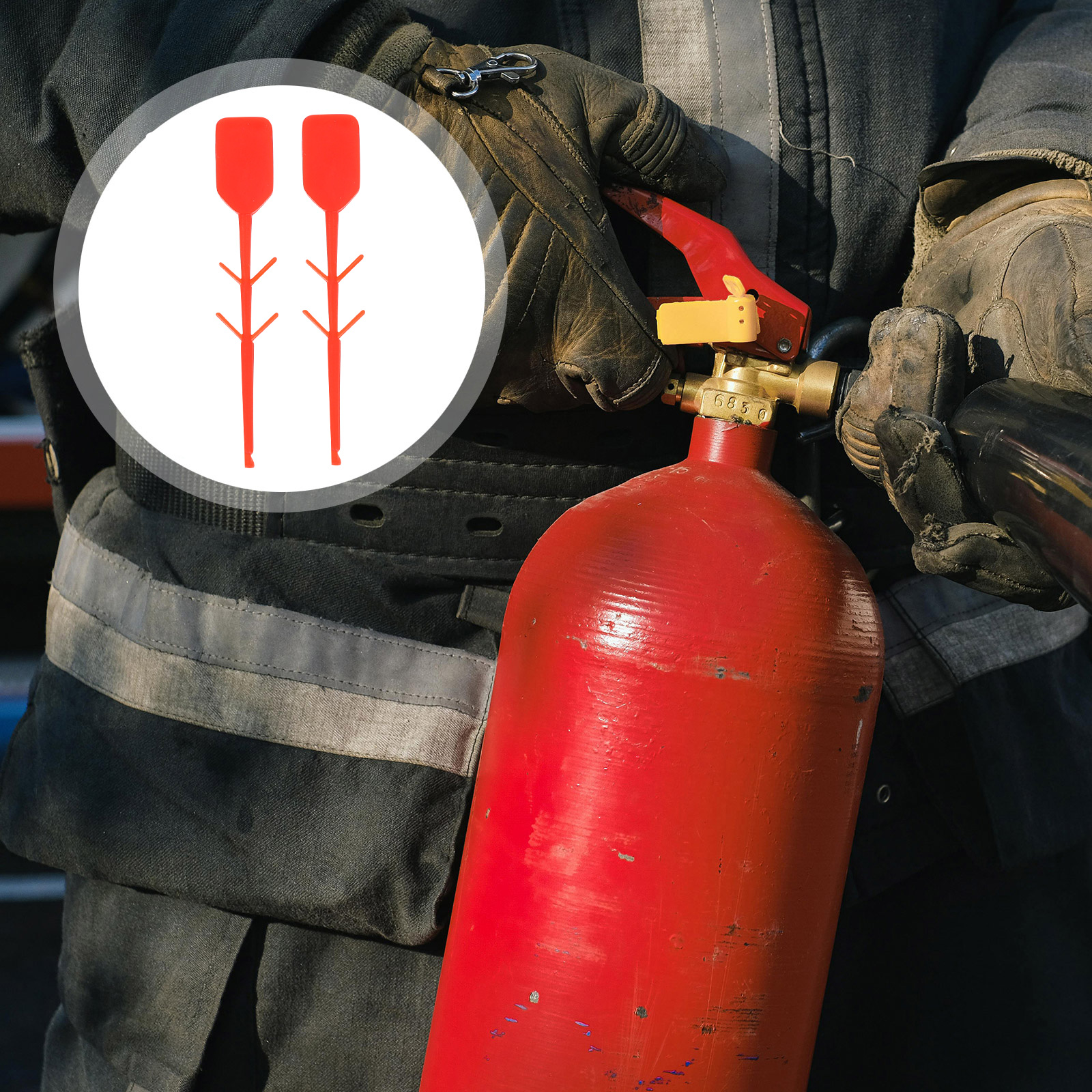 100 Stück Zubehör für Feuerlöscher, Kunststoffdichtung, Zugetiketten, Sicherheits-Ersatzteile, Inspektion, Sicherheitszubehör, Ausrüstung