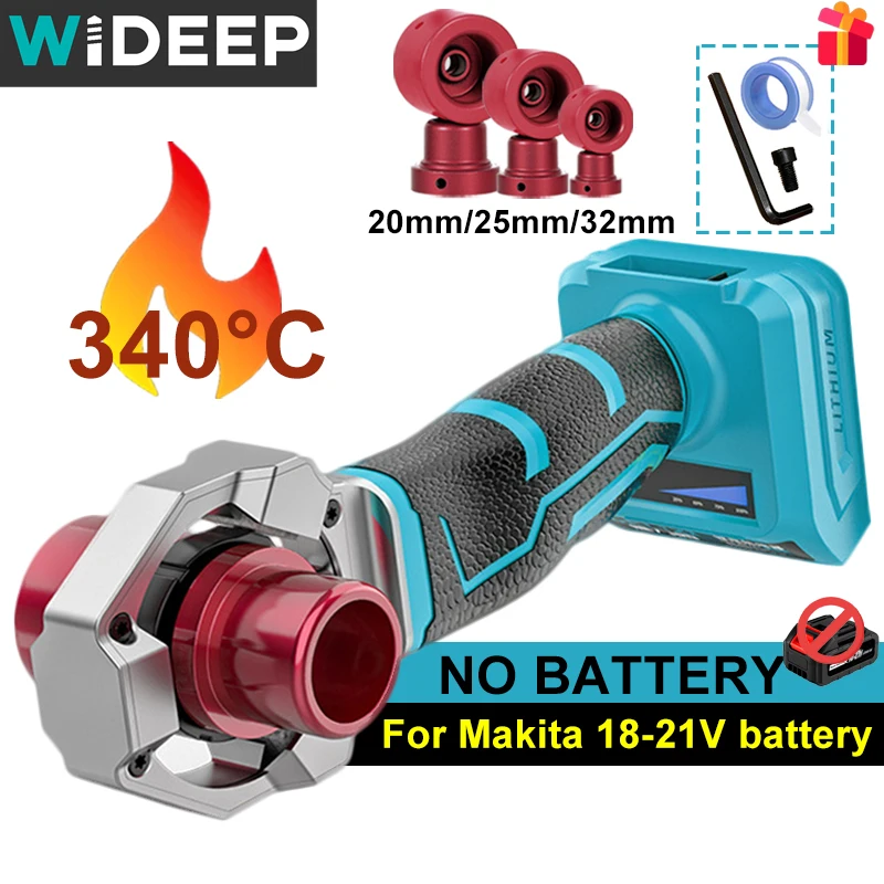 WIDEEP Cordless Pipe Welding Machine PPR Pipe Soldering Plastic Welding Tube Heating Hot Melt For Makita 18V Battery