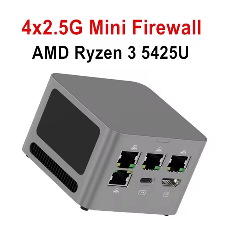 AittactSuper Mini Firewall PC M1 AMD Ryzen 3 5425U 4x2.5G LAN i226-V 8 ГБ LPDDR4 Карманный мини-игровой компьютер Proxmox pfSense ESXi
