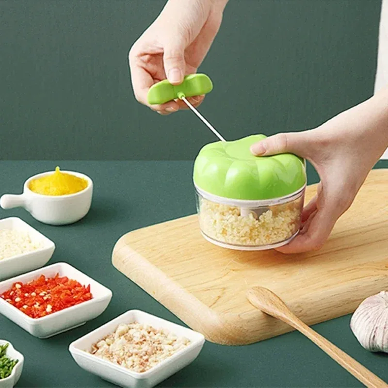 Cortador portátil de verduras y alimentos, extractor Manual de ajo, picadora de frutas, picadora de carne multifunción, cortador de verduras, herramienta de cocina