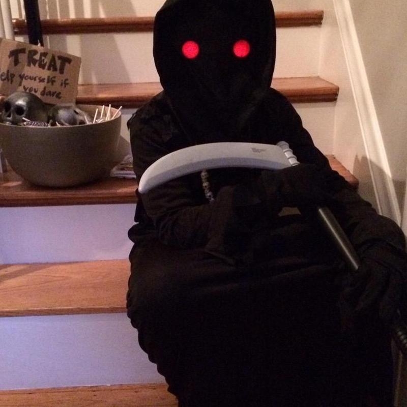 Conjunto de disfraces de Halloween para niños, juego de rol, disfraz de muerte negra y roja, accesorio de ropa