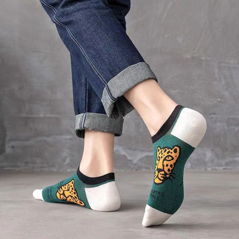 10 par skarpetek do kostki dla mężczyzn i kobiet, wygodne, oddychające i urocze letnie skarpetki dla par z kreskówek