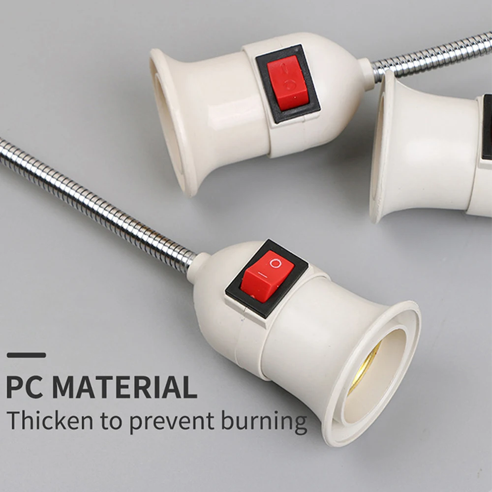 Cabezal de lámpara giratorio enchufable directo, convertidor de lámpara con enchufe E27 con interruptor, soporte de lámpara con enchufe UE EE. UU., lámpara de mesa LED, Base de lámpara ﻿